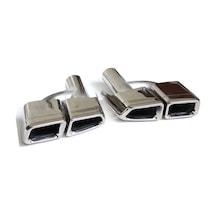 Autogp Mercedes W204 W213 C63 E63 Amg Egzoz Ucu Set Krom 4 Çıkış Kare