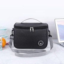 Siyah Piknik Yalıtımlı Öğle Yemeği Kutusu Taşınabilir Soğutmalı Çanta Büyük Kapasiteli Su Geçirmez Öğle Yemeği Çantası Piknik Çantası M Siyah