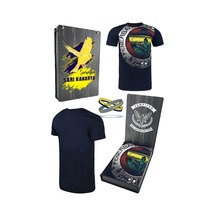 Fenerium Fenerbahçe Lisanslı Tribün 6 Renk Logolu Spor T-shirt+ Bileklik Set Ahşap Kutulu Sarı - Lacivert
