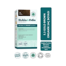 Robin & Odin Organik Kalıcı Saç Boyası 5.3 Gold Brown (548788234)