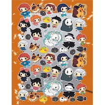 Anime Karakter Temalı Sticker Seti Laptop Ajanda Notebook Tablet Telefon Defter Etiket Bullet Diğer