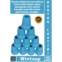Baston Kaymaz Kauçuk Yedek Uç Dayanıklı Yürüme Yardımcısı Aparatı Ortopedik 100 Adet Baston Lastiği