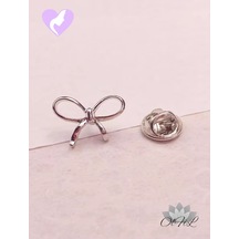 Olfil Broş-mini Fiyonk Şık Minimalizm 274583889 Gri