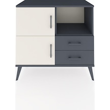 Hyperion Şifonyer 2 Raflı 2 Çekmeceli 2 Kapaklı 88x44x80 Antrasit-aytaşı/antrasit Aytaşı/antrasit