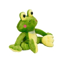 Oturan Peluş Kurbağa 30 Cm Yeşil