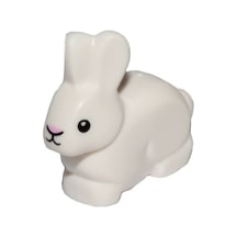 Orjinal Hayvanlar Beyaz Yavru Tavşan,white Baby Rabbit Hayvan Figürü
