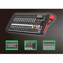 König Kg-12Fx 12 Mono Kanal. Usb Kayıt. Ekolayzırlı Deck Mikser