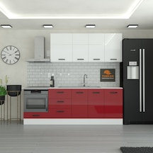 235 Cm Mutfak Dolabı Mdf Kapak Tezgah Dahil Yrkn235 101 Kırmızı 235 Cm Mutfak Dolabı Mdf Kapak Tezgah Dahil Yrkn235 101 Kırmızı