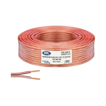 Kablo Kablo 2X0.75Mm Hoparlör Kablosu 100Metre Şeffaf