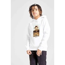 Tshirthane Mad Max Baskılı Unisex Çocuk Kapüşonlu Beyaz Sweatshirt