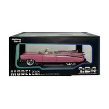 Hobbiez World Cadillac Eldorado Biarritz Convertible Diecast 1959 Pembe Model Araba