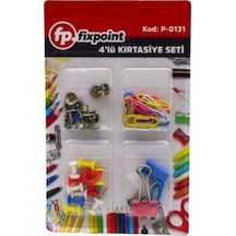 Fixpoint Ataş Raptiye Maşa Clips ve Harita Çivisi 4 lü Set