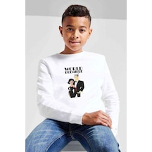 Tshirthane Samurai Jack Baskılı Unisex Çocuk Beyaz Sweatshirt (534769880) Beyaz