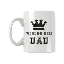 Worlds Best Dad Babalar Günü Doğum Günü Baba Hediye Baskılı Kupa Bardak, Qbm1273 Çok Renkli