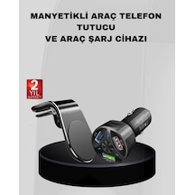 Home Araç İçi Telefon Tutucu + Quick Charge 3.0 Araç Şarj Cihazı Seti