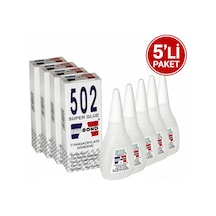 Evobond 502 Japon Yapıştırıcısı Süper Glue 20 Gr 5'li