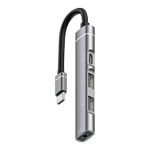 Ally 4in1 Type-c+3.5mm+usb Girişli Çoğaltıcı Adaptör Çevirici Hub- 5775