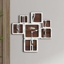 Bk Gift Kişiye Özel İsimli Dekoratif 45cm Ahşap Duvar Saati-6 , Ev Hediyesi , Arkadaşa Hediye , Sevgiliye Hediye Bitmeyen137054 Bk Gift Çok Renkli