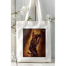 Art Hediye Jade Empire Oyun Baskılı Bez Çanta Omuz Çantası Kişiye Özel Model 3 Çok Renkli