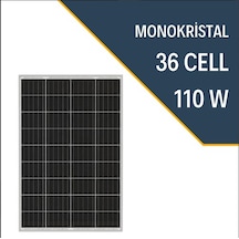 110w Monokristal Güneş Paneli