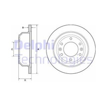 DELPHI BG4692C FREN DİSKİ ARKA STAREX H1 08-13 HAVALI 324mm