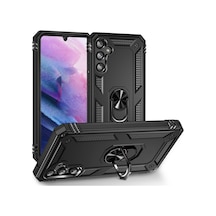 Galaxy Uyumlu A34 Kılıf Kamera Koruyucu Manyetik Standlı Tank Koruma Pazarplus Siyah