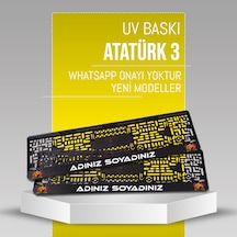 Atatürk 3 Plakalık, 2 Adet Premium Uv Baskı, Plakalıkhane