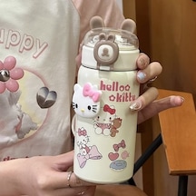 Soğuk Yalıtım Bardağı Termos Bardak Tavşan 304 Paslanmaz Çelik Kapalı Tavşan Sevimli Termos Bardak 9bte4v Kahverengi