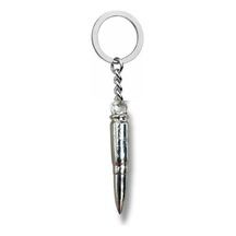 Mermi Kurşun Figürlü Metal Anahtarlık Gümüş Renk Taktiksel Unisex Aksesuar