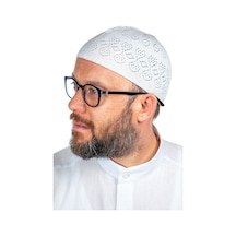 Mercan Namaz Takkesi Beyaz 12 Adet