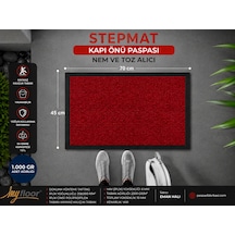 Nem Alıcı Toz Tutucu Çamur Sıyırıcı Pvc Taban Ve Pvc Bordürlü Setra Kırmızı Çelik Halılı Kapı Önü Paspası
