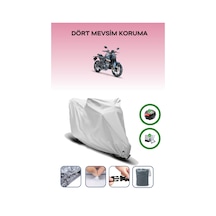 Gri Arka Çanta Ve Kilit Uyumlu Rks Rz 150 Uyumlu Motor Brandası