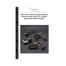 Özel Seri Hatıra Eşya Çalışma Masası Masa Süsü El Yapimi Dekoratif Metal Motor