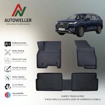 Chery Tiggo 8 Pro 2020 Sonrası 5 Koltuklu Uyumlu Havuzlu Oto Paspas Luxury