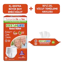 Freshlife Xlarge Külot Bez 30'lu+2xl Vücut Temizleme Havlu 50'li