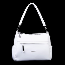 Nas Bag Çok Gözlü Yumuşak Ve Hafif Yapılı Çift Askılı Omuz Ve Çapraz Çanta 30x24 Cm Beyaz Victoria