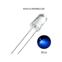 Flaşörlü Led Mavi 2 Bacaklı 5mm