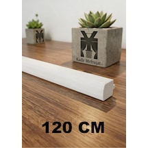 Beyaz Dekoratif Ray Alüminyum 2 Kanallı Dekoratif Metal Perde Kornişi Beyaz120cm - 853503874 Beyaz120cm