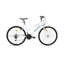 Bisan Dıscover Kadın Dağ Bisikleti 42cm V 26 Jant 21 Vites Metalik Beyaz Mavi Çok Renkli