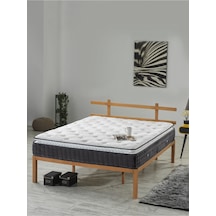 Mu&bah Antrasit Ultra Ortopedik Lara Pedli Paket Yaylı Tavşan Tüyü Kumaş Yatak 100x200
