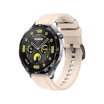 Samsung Galaxy Watch 46mm / Watch 3 45mm / Gear S3 İle Uyumlu 22mm Silikon Spor Kordon, Starlight