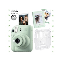 Fujifilm Instax Mini 12 Fotoğraf Makinesi + 10'lu Film + Mini Albüm + Şeffaf Kılıf Seti Yeşil