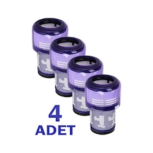 Dyson V12 Uyumlu 4 Adet Yıkanabilir Süpürge Filtresi / Detect Slim