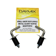 Üstten Sıkmalı Metal Klozet Kapak Menteşesi Vidası Nikel Krom Kap Çok Renkli