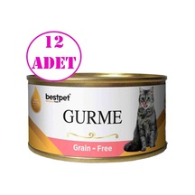 Bestpet Gurme Kedi Konservesi Somonlu Sterilised 12 x 100 G