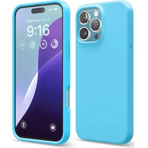 Apple iPhone Uyumlu   16 Pro Max Kılıf Nano İçi Kadife Silikon - Mavi