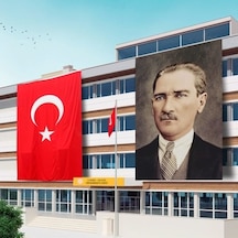300x450 Atatürk Posteri Ve Türk Bayrağı Raşel Kumaş-3 Tek Ebat