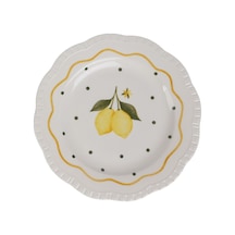 Touch Me Porselen Yemek Tabağı 21.8 Cm - 6 Adet Tarı beyaz