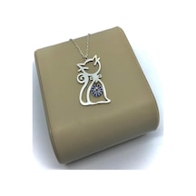 Gümüş Kedi Kolye 452714652