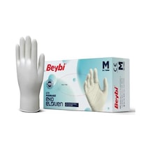 Beybi Lateks Pudrasız Eko M Medium Beden Muayene Eldiven 100lü Paket